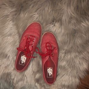 Pinkish/red Vans